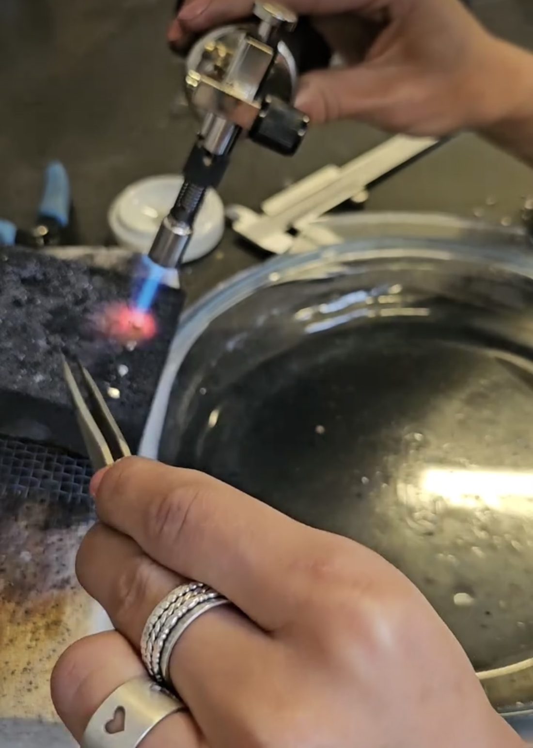 Solderen met een kleine brander